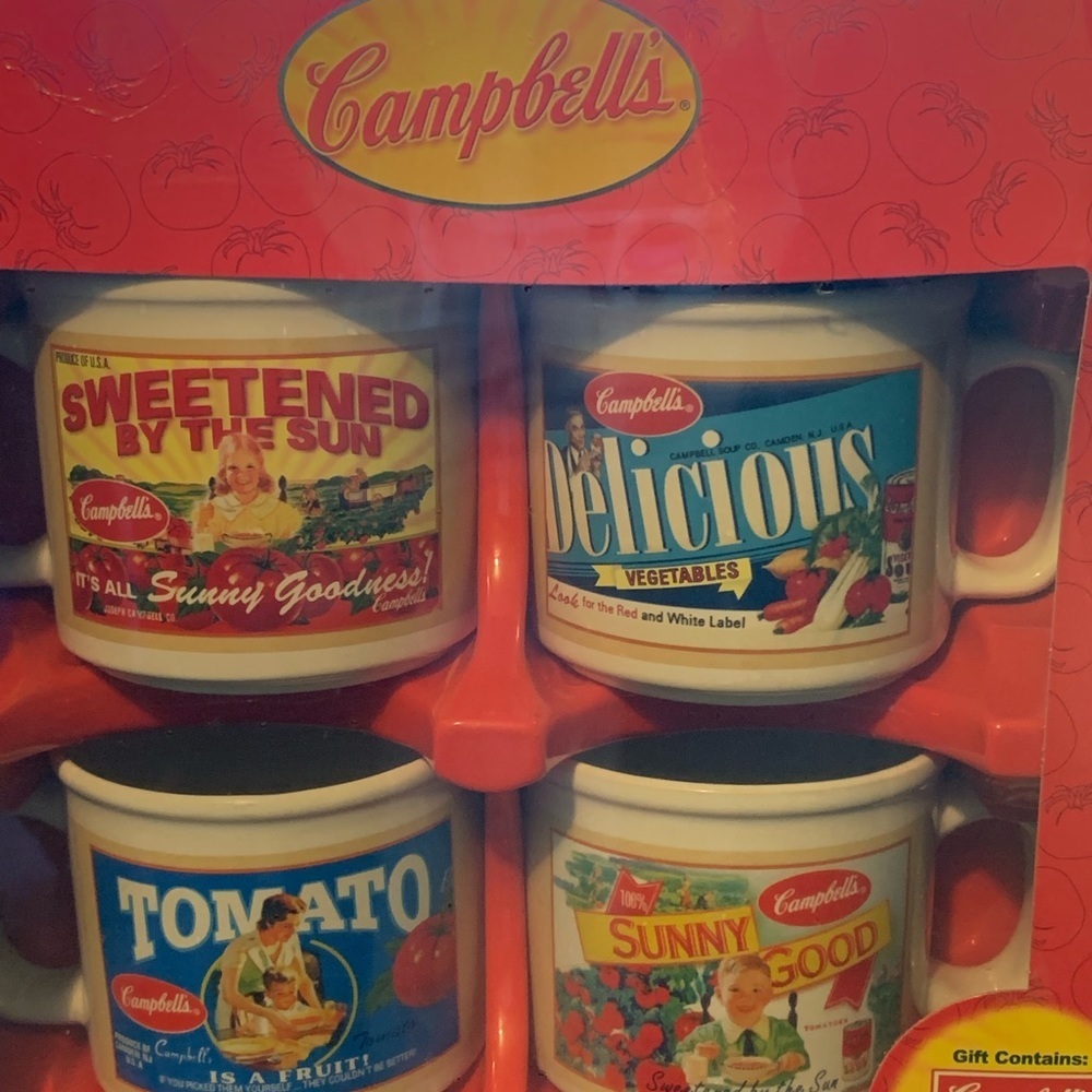 Vintage Compbells Set Of 4 Mugs Gift